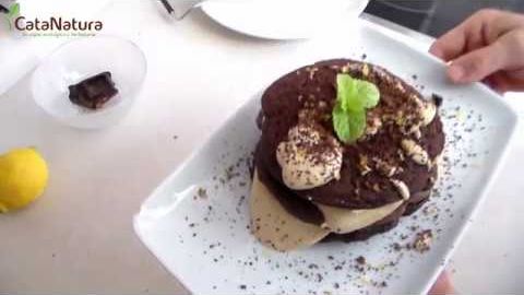 Tortitas de cacao puro con crema de cacahuete